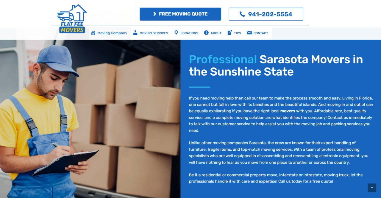 Flat Fee Movers in Vamo Sarasota
