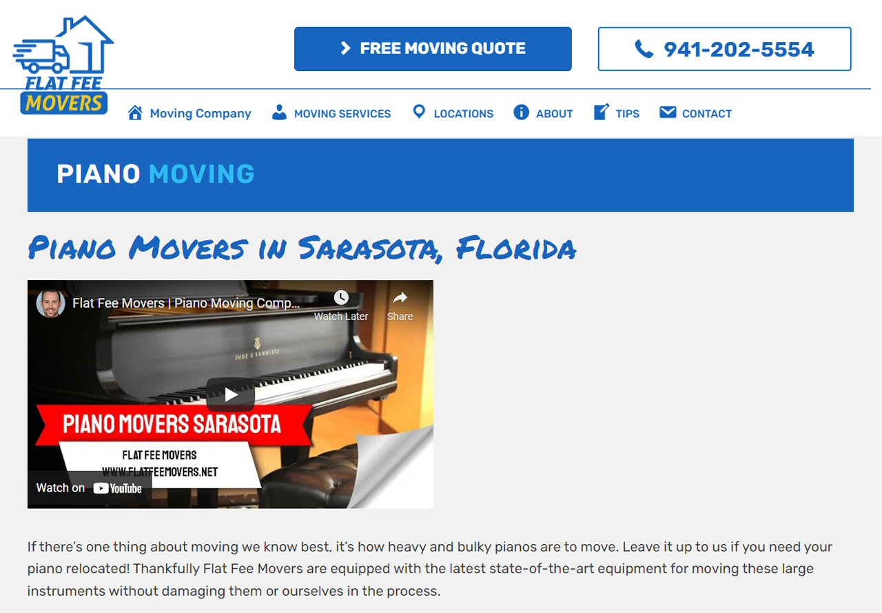Flat Fee Movers in Janie Poe Sarasota