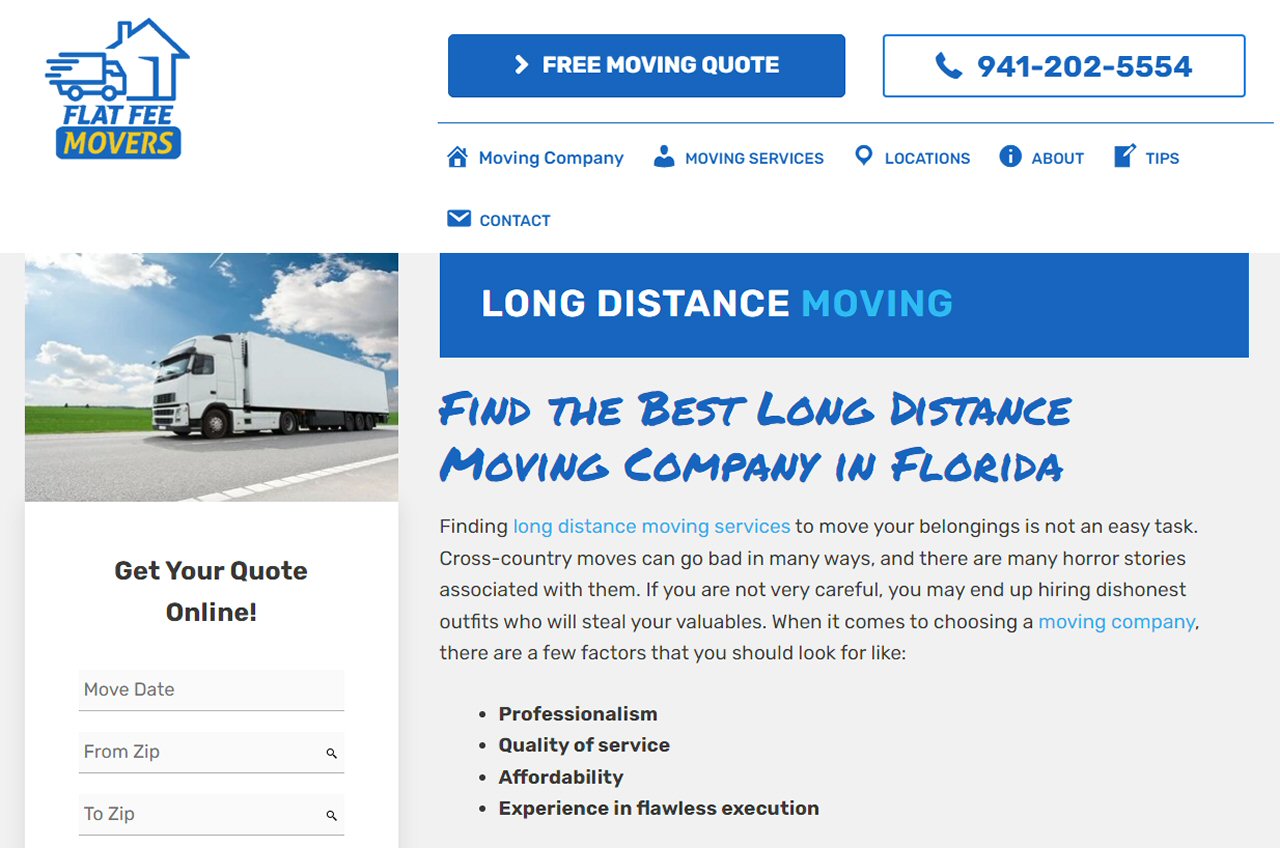 Flat Fee Movers in Nokomis Sarasota