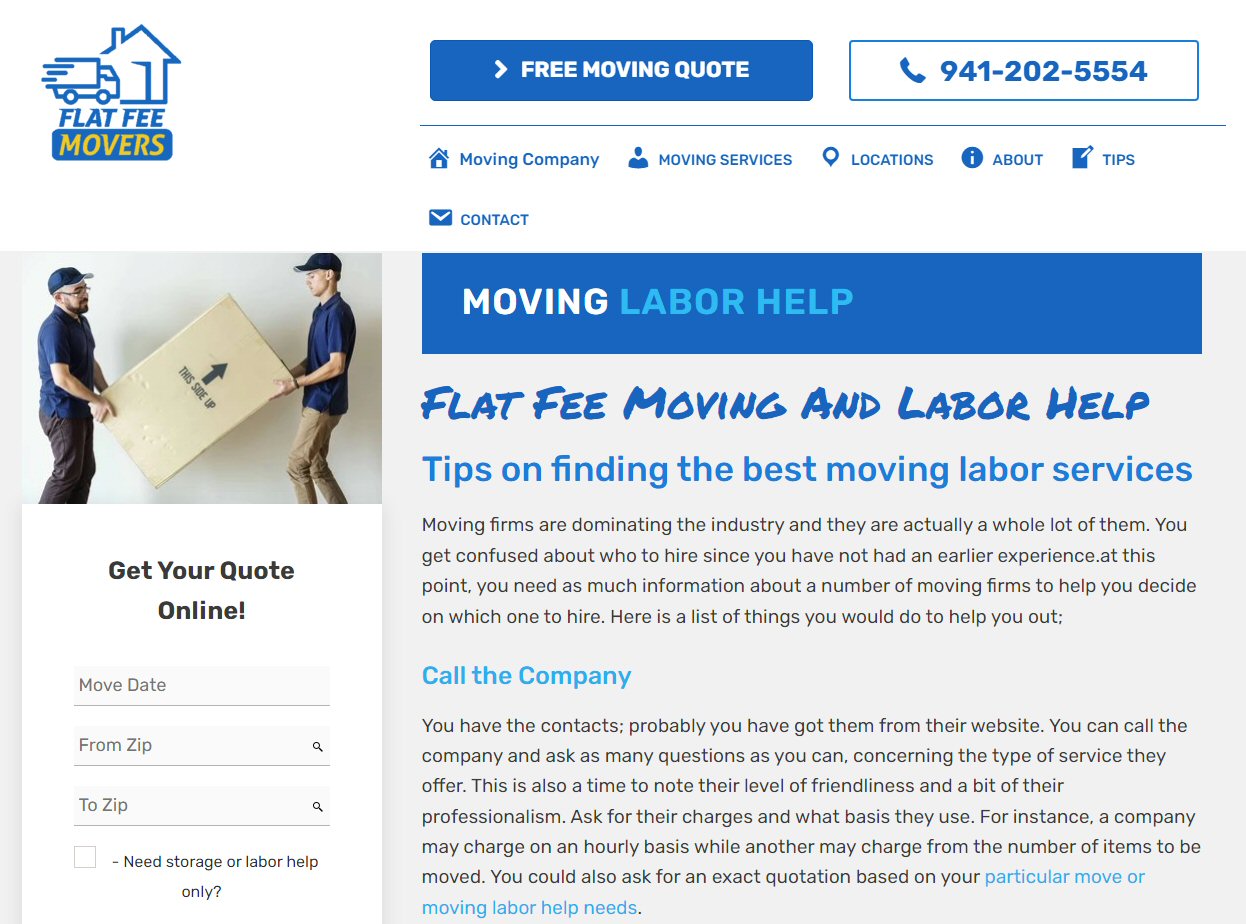 Flat Fee Movers in Avondale Sarasota